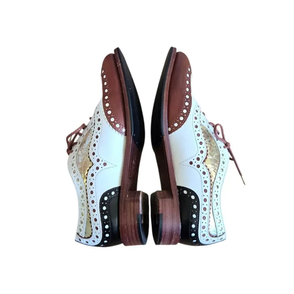 The Office of Angela Scott Mr. Doubt Oxford Brogue Loafers 38.5 US 8.5 - Picture 5 of 11